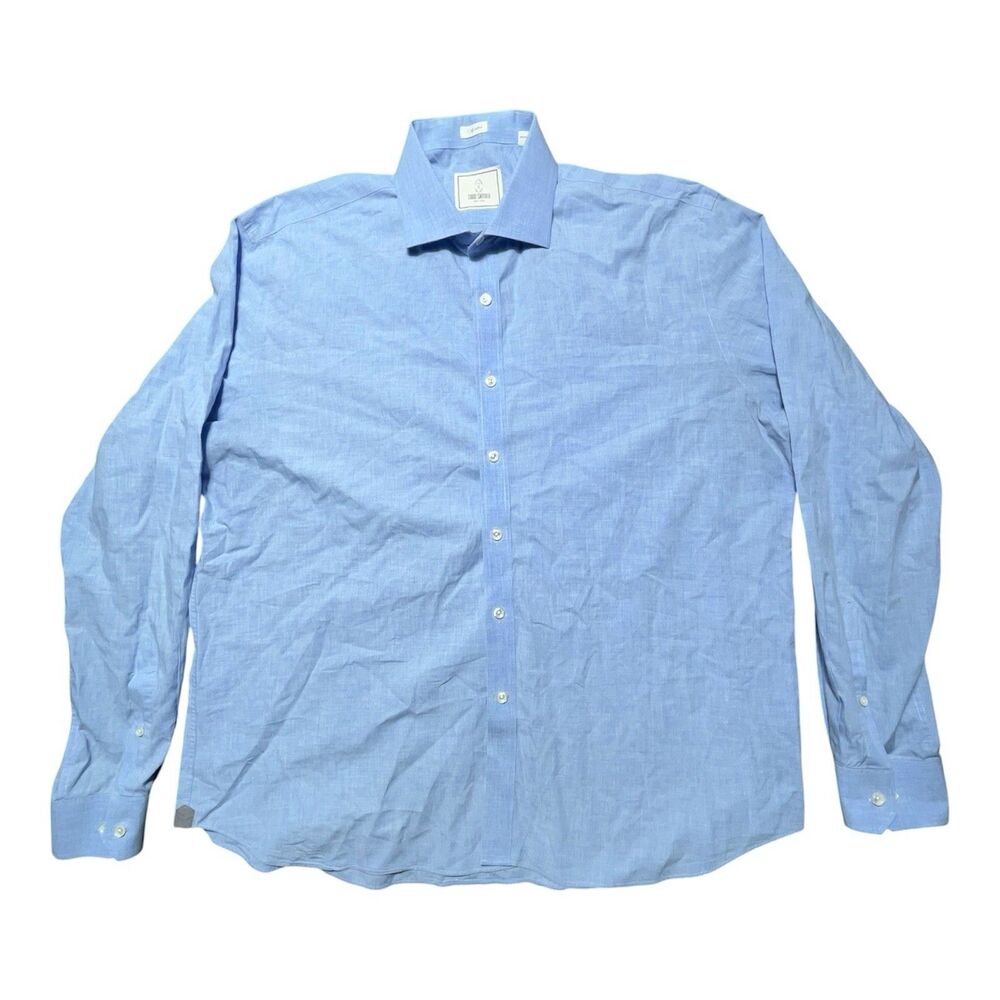 Men’s Todd Snyder Long Sleeve Button Up Shirt 18 36/37 2ply Blue